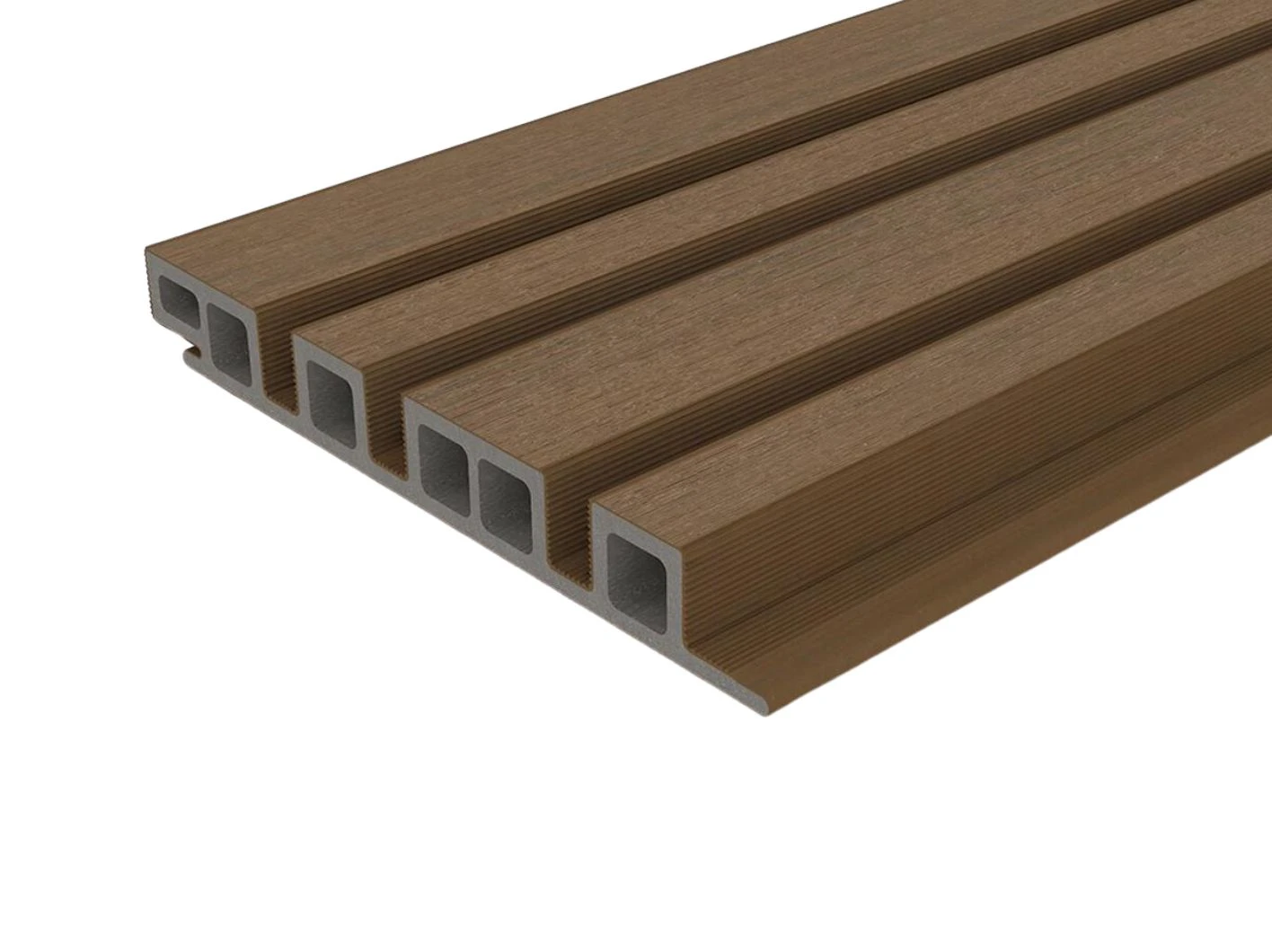 Composiet Rhombusprofielplank 2.5 x 19.6 cm (25 x 196 mm) Teak Castellation 4325 - Lengte 290 cm - Afbeelding 1